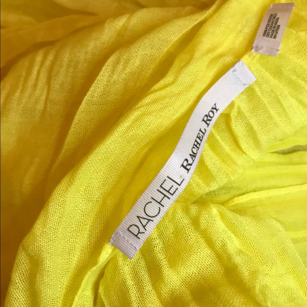 Rachel Roy Scarf Wrap Bright Yellow ..New No Tags - Picture 3 of 3